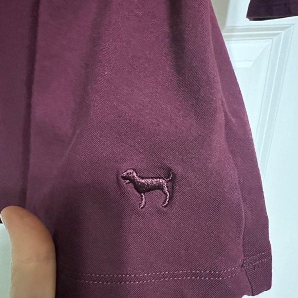 Burgundy Long sleeve V neck mini dress PINK VS size XS - Picture 5 of 9